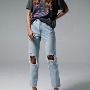 Pistola Presley High Rise Relaxed Roller in Normandie 27 Distressed Jeans